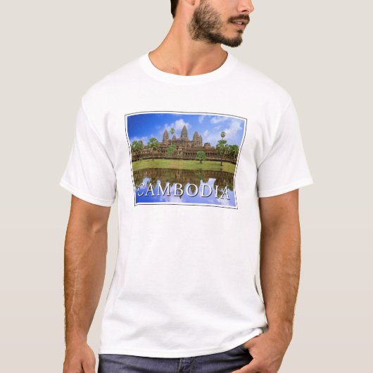 アンコールワット寺院 | カンプチア、カンボジア Tシャツ (正面)