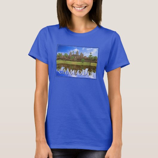 アンコールワット寺院 | カンプチア, カンボジア Tシャツ (正面)