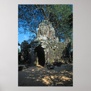 アンコールワット、タソム寺院 - カンボジア、アジア ポスター