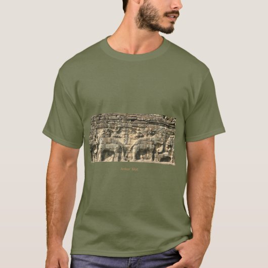 アンコールワット、浅浮き彫り。 Tシャツ (正面)