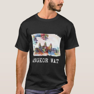 アンコールワットTシャツカンボジアTシャツヴィシュヌヒンドゥー Tシャツ