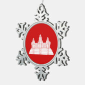 アンコールワットVer.2.0.クメール寺 スノーフレークピューターオーナメント (右)