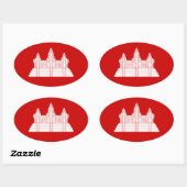 アンコールワットVer.2.0.クメール寺 楕円形シール (シート)