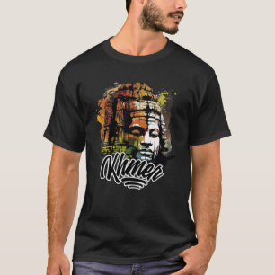 アンコール伝統的カンボジアンクメールのバイオンテンプル Tシャツ