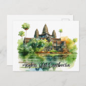 アンコール威厳のあるワットアミッドリッシュセレニティ ポストカード (正面/裏面)