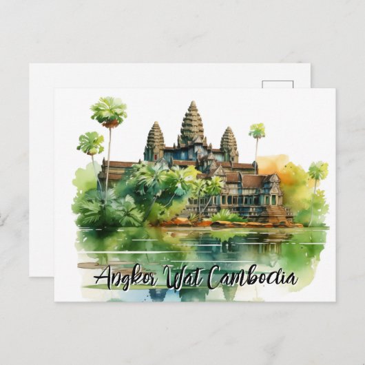 アンコール威厳のあるワットアミッドリッシュセレニティ ポストカード (正面/裏面)