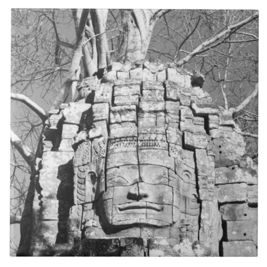 アンコール・カンボジア、ソム・テンプル山頭 タイル (正面)