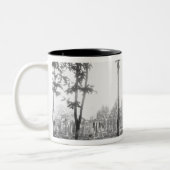 アンコール·カンボジア·ベイヨンの景色 ツートーンマグカップ (左)