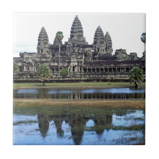 アンコール・ワットカンボジアの寺院旅行写真撮影 タイル (正面)