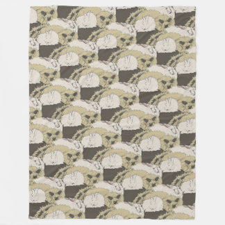 アンゴラのウサギ フリースブランケット