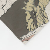 アンゴラのウサギ フリースブランケット (角)