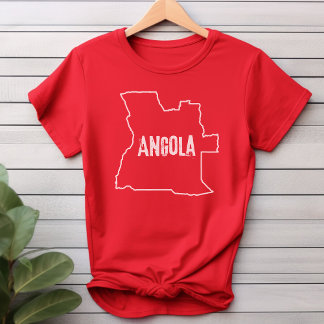 アンゴラの地図シャツアンゴカントリー輪郭T型 Tシャツ