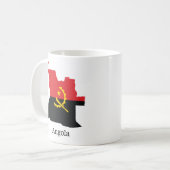 アンゴラの旗と国 コーヒーマグカップ (正面左)