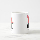 アンゴラの旗と国 コーヒーマグカップ (中央)
