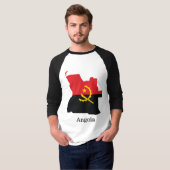 アンゴラの旗と国 Tシャツ (正面フル)