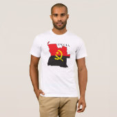 アンゴラの旗地図のワイシャツ Tシャツ (正面フル)