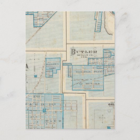 アンゴラの町とフリーモント ポストカード (正面)