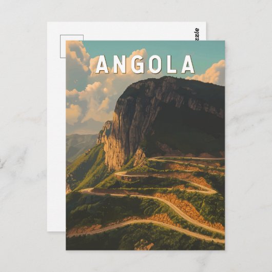 アンゴライラストレーショントラベルアートヴィンテージ ポストカード (正面/裏面)