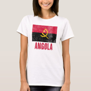 アンゴラグランジ国旗動揺して/"ルック Tシャツ