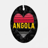 アンゴラハート、私はアンゴラのクリスマスが大好き メタルオーナメント (正面左)