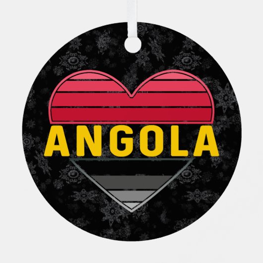 アンゴラハート、私はアンゴラのクリスマスが大好き メタルオーナメント (裏面)