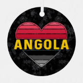 アンゴラハート、私はアンゴラのクリスマスが大好き メタルオーナメント (正面)