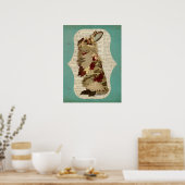 アンゴラビットレトロアート ポスター (キッチン)