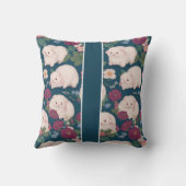 アンゴラフェレット小フローラパタカラフルーン クッション (裏面)