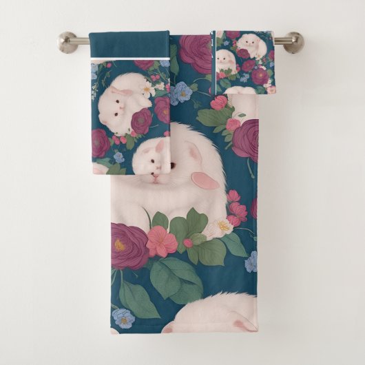 アンゴラフェレット小フローラパタカラフルーン バスタオルセット (インサイチュ)