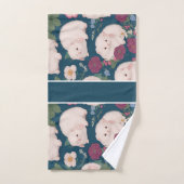 アンゴラフェレット小フローラパタカラフルーン バスタオルセット (ハンドタオル)