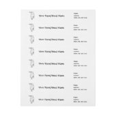 アンゴラヤギあなたのファーム名ラップアドのまわりにレス ラップアラウンドラベル (シート)