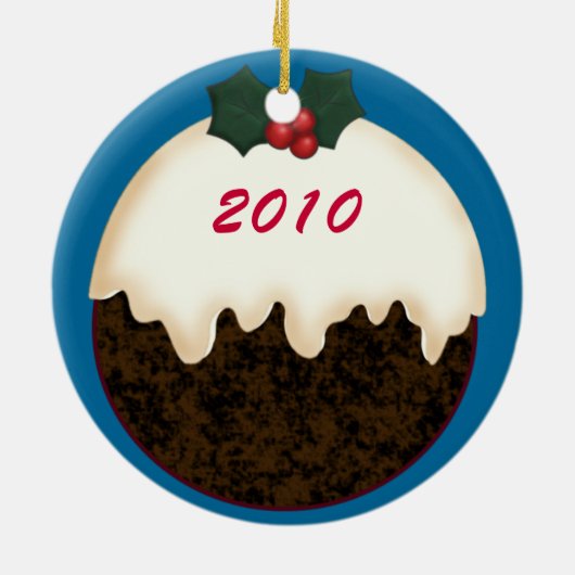 アンゴラヤギのサンタハットクリスマスオーナメント セラミックオーナメント (裏面)