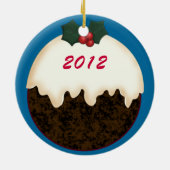 アンゴラヤギのサンタハットクリスマスオーナメント セラミックオーナメント (裏面)