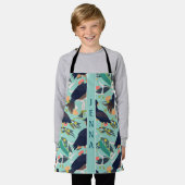 アンゴラヤギフローラカスタムパタカラフルーン エプロン (着用した状態)