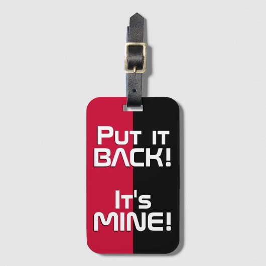 アンゴラ国おもしろい旗 ラゲッジタグ (正面縦)