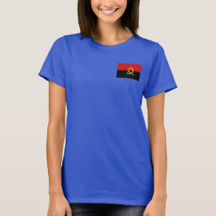 アンゴラ国旗と地図dk Tシャツ