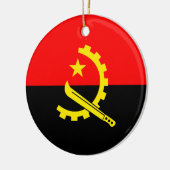 アンゴラ国旗のオーナメント セラミックオーナメント (左)