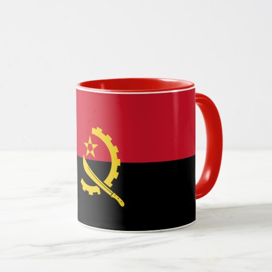 アンゴラ国旗のマグカップ マグカップ (正面右)