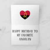 アンゴラ国旗の愛国的誕生日 カード (内部)