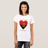 アンゴラ国旗スイートハートTシャツ Tシャツ (正面フル)