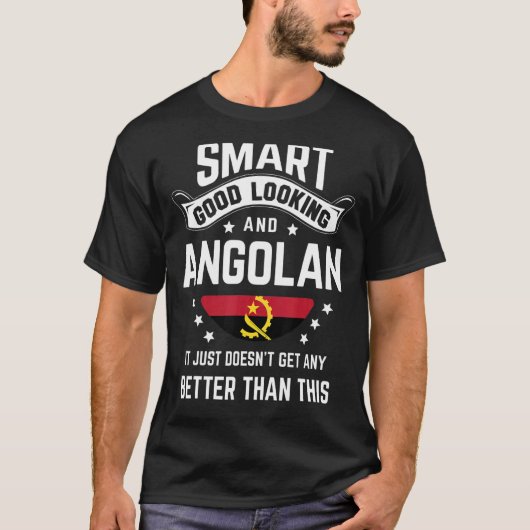 アンゴラ国旗先住民プライドアンゴラアンルーツ Tシャツ (正面)