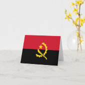 アンゴラ国旗 カード (黄色い花)
