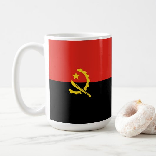 アンゴラ国旗 コーヒーマグカップ (ドーナツ)