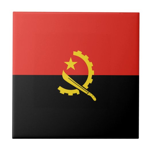 アンゴラ国旗 タイル (正面)
