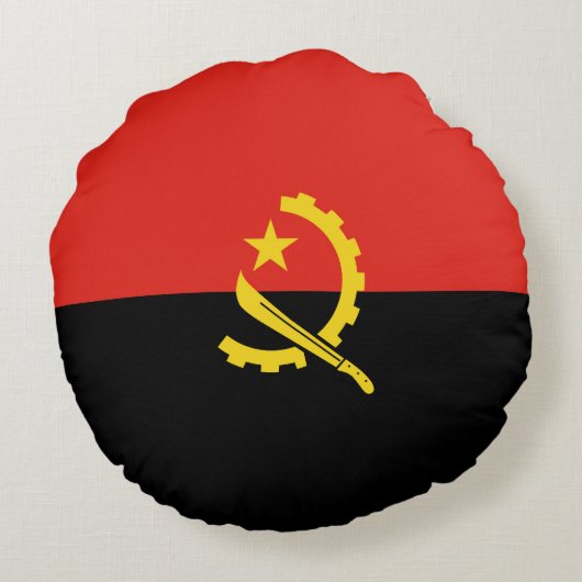 アンゴラ国旗 ラウンドクッション (裏面)