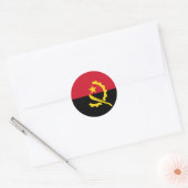アンゴラ国旗 ラウンドシール (封筒)