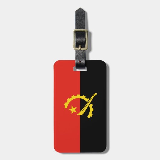 アンゴラ国旗 ラゲッジタグ (正面縦)