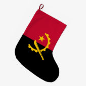 アンゴラ国旗 ラージクリスマスストッキング (正面 (吊り時))