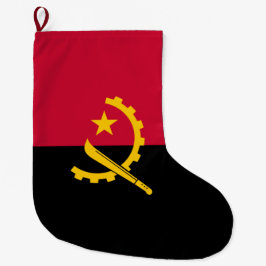 アンゴラ国旗 ラージクリスマスストッキング