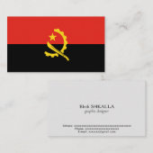 アンゴラ国旗 名刺 (正面/裏面)